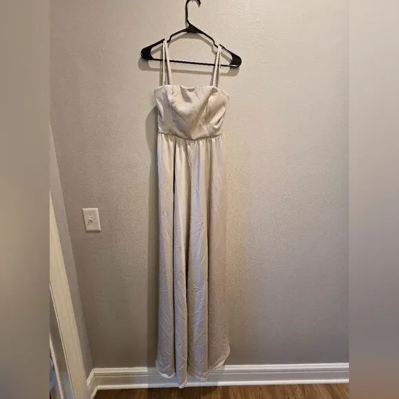 BHLDN Elsie Straight-Neck Satin A-Line Gown NWT Sz 2 - Picture 7 of 11